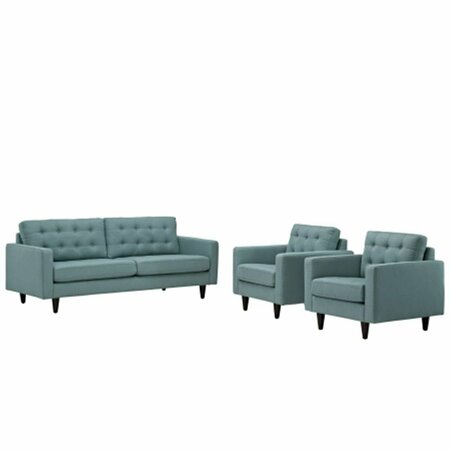 EAST END IMPORTS Empress Sofa and Armchairs Set of 3- Laguna EEI-1314-LAG
